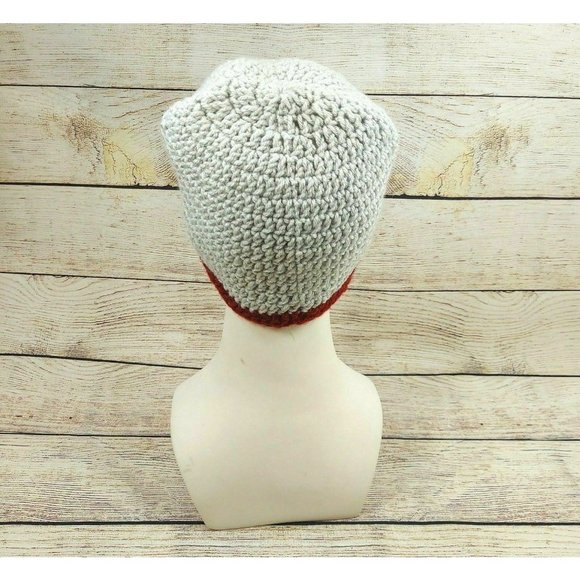 USA Wool Hat Unisex Handmade Knit Winter Warm Beanie Cap Holiday Gift Her & Him - Picture 5 of 10